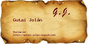 Gutai Jolán névjegykártya
